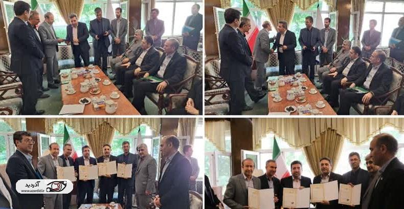 حضور رئیس هیئت مدیره شرکت مغان در مراسم رونمایی از سند مالکیت مشاعی اراضی شرکت پارس