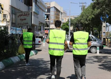 حضور پاکبانان محرم اردبیلی در مسیر نجف تا کربلا در پیاده‌روی اربعین حسینی
