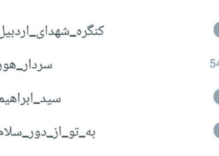 کلید واژه کنگره شهدای اردبیل، ترند یک توئیتر فارسی شد