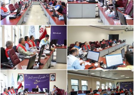 برگزاری مانور دورمیزی حوادث و بلایا در دانشگاه علوم پزشکی اردبیل