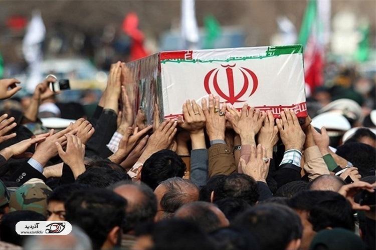 تشییع و تدفین ۹ شهید گمنام در استان اردبیل